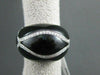 ESTATE LARGE .40CT DIAMOND & AAA ONYX 18KT WHITE GOLD COCKTAIL RING 17mm