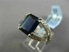 ESTATE LARGE 3.70CT DIAMOND & SAPPHIRE 18KT WHITE GOLD INFINITY ENGAGEMENT RING