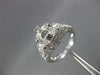 ESTATE LARGE .57CT DIAMOND 18KT WHITE GOLD FILIGREE SEMI MOUNT ENGAGEMENT RING