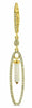 ESTATE 1.22CT DIAMOND & AAA CITRINE 14KT YELLOW GOLD 3D OVAL HANGING EARRINGS