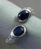 ESTATE WIDE 1.72CT DIAMOND & AAA SAPPHIRE 18K WHITE GOLD DOUBLE HEAD SNAKE RING