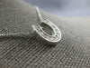 ESTATE .20CT DIAMOND 14KT WHITE GOLD 3D HORSE SHOE LUCKY FUN PENDANT #26970