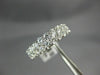 ESTATE 1.50CT DIAMOND 14K WHITE GOLD 3D 5mm ROUND 2 ROW WEDDING ANNIVERSARY RING