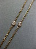 ESTATE LONG .21CT ROUND DIAMOND 14KT ROSE GOLD 3D CLASSIC BY THE YARD BRACELET