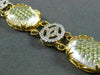 ESTATE WIDE 2.25CT DIAMOND & YELLOW TOPAZ 18KT TWO TONE GOLD 3D OVAL BRACELET