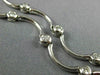 ANTIQUE .88CT DIAMOND 14KT WHITE GOLD BEZEL BY THE YARD STATION NECKLACE #15033