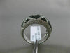ESTATE 1.30CT WHITE & BLACK DIAMOND 18KT WHITE GOLD 3D ZIG ZAG WAVE WEDDING RING