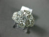 ESTATE LARGE 3.7CT DIAMOND 14K WHITE GOLD CLASSIC FLOWER SEMI ETERNITY LOVE RING