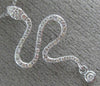 ESTATE .21CT ROUND DIAMOND 14K WHITE GOLD CLASSIC HAPPY SNAKE FLOATING PENDANT