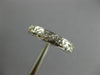 ANTIQUE .36CT DIAMOND 18KT WHITE GOLD FILIGREE ETERNITY ANNIVERSARY RING #1206