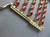ESTATE WIDE 26.91CT DIAMOND & RUBY 14KT YELLOW GOLD 3D MULTI ROW TENNIS BRACELET