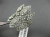 ESTATE LARGE 3.68CT DIAMOND 18KT WHITE GOLD 3D CLUSTER MARQUISE SHAPE LOVE RING