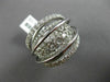 ESTATE MASSIVE 2.12CT DIAMOND 18KT WHITE GOLD MULTI ROW FILIGREE ETOILE FUN RING