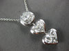 LARGE 2.47CT DIAMOND 18KT WHITE GOLD MULTI SHAPE INVISIBLE DOUBLE HEART NECKLACE