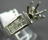 WIDE .96CT DIAMOND 14KT WHITE GOLD 3D PRINCESS SEMI MOUNT ENGAGEMENT RING #18891
