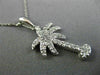 ESTATE .47CT DIAMOND 14KT WHITE GOLD 3D PAVE PALM TREE FLOATING PENDANT #26032