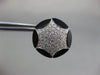 ESTATE LARGE .85CT DIAMOND & AAA ONYX 18K WHITE GOLD ROUND HEXAGON STAR EARRINGS