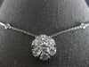 EXTRA LARGE 2.37CT DIAMOND 14K WHITE GOLD FLOWER BY THE YARD LOVE NECKLACE 27836