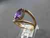 WIDE 1.43CT FANCY YELLOW DIAMOND & AAA AMETHYST 14KT ROSE GOLD 3D LOVE KNOT RING