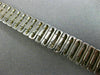 ESTATE WIDE 3.15CT ROUND & PRINCESS DIAMOND 14K WHITE GOLD 3 ROW TENNIS BRACELET