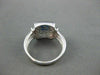 ESTATE WIDE .82CT DIAMOND & AAA SAPPHIRE 14KT WHITE GOLD 3D SQUARE RING #19474