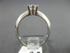 ESTATE WIDE .50CT ROUND DIAMOND 18K WHITE GOLD SOLITAIRE ENGAGEMENT RING #11347