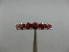 ESTATE 4.55CT AAA ROUND RUBY 14K WHITE GOLD 3D ETERNITY WEDDING ANNIVERSARY RING