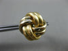 ESTATE 14KT WHITE & YELLOW GOLD 3D MATTE & SHINY LOVE KNOT STUD EARRINGS #25022