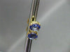 ESTATE LARGE 1.07CT AAA OVAL TANZANITE 14KT YELLOW GOLD STUD EARRING 6mm #20314
