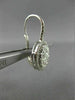 ESTATE LARGE 2.60CT DIAMOND 18KT WHITE GOLD 3D CLUSTER OVAL HANGING EARRINGS