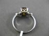 ESTATE 1.52CTW DIAMOND & AAA CITRINE 14KT WHITE GOLD 3D CUSHION ENGAGEMENT RING
