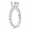ESTATE .84CT DIAMOND 14KT WHITE GOLD ROUND CLASSIC SEMI ETERNITY ENGAGEMENT RING
