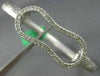 ESTATE LARGE .75CT DIAMOND 18K WHITE GOLD MATTE & SHINY HUG LOVE BANGLE BRACELET