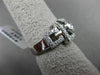 ANTIQUE WIDE .95CT DIAMOND 14KT WHITE GOLD SQUARE HALO ENGAGEMENT RING #15892