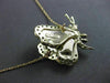ANTIQUE .25CT DIAMOND 14KT TWO TONE GOLD 3D ENAMEL BUTTERFLY NECKLACE #23628