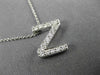 .32CT ROUND DIAMOND 14KT WHITE GOLD CLASSIC INITIAL FLOATING PENDANT #18296