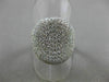ESTATE MASSIVE 1.89CT DIAMOND 18KT WHITE GOLD 3D PAVE CIRCULAR COCKTAIL RING VVS