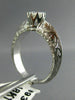 ANTIQUE .52CT OLD MINE DIAMOND 18KT WHITE GOLD 3D FILIGREE ENGAGEMENT RING #9318