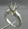 ESTATE .56CT DIAMOND 14KT WHITE GOLD BAGUETTE SEMI MOUNT ENGAGEMENT RING #3053