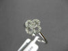 ANTIQUE SMALL .16CT DIAMOND 14KT WHITE GOLD FLORAL FOUR PETAL PAVE CLUSTER RING