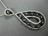 ESTATE 1.92CTW AAA BLACK & WHITE DIAMOND 14KT WHITE GOLD FLORAL DROP PENDANT