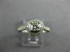 ESTATE 1.0CT DIAMOND 14KT WHITE GOLD ROUND HALO SEMI ETERNITY ENGAGEMENT RING
