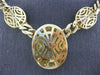 ESTATE EXTRA LARGE 73.9CT DIAMOND & AAA OPAL 18KT YELLOW GOLD OVAL HALO NECKLACE