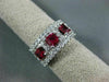 ANTIQUE WIDE 1.82CT DIAMOND & AAA RUBY 14K WHITE GOLD 3D ANNIVERSARY RING #19518