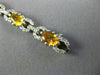 ESTATE 7.10CT DIAMOND & YELLOW SAPPHIRE 14KT WHITE GOLD 3D LOVE TENNIS BRACELET
