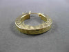 ESTATE 14KT YELLOW GOLD CLASSIC DIAMOND CUT HAMMER LOOK HOOP EARRINGS #24342