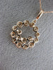 ESTATE .47CT DIAMOND 14KT ROSE GOLD 3D BEZEL HAPPY FACE BEZEL CIRCULAR PENDANT