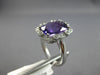 LARGE 4.39CT DIAMOND & AAA AMETHYST 14KT WHITE GOLD FILIGREE SQUARE FLORAL RING