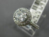 GIA CERTIFIED 1.82CT DIAMOND 14KT WHITE GOLD CLASSIC DOUBLE HALO ENGAGEMENT RING