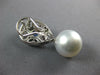 2.16CT DIAMOND & SAPPHIRE & AAA SOUTH SEA PEARL 18K WHITE GOLD HANGING EARRINGS